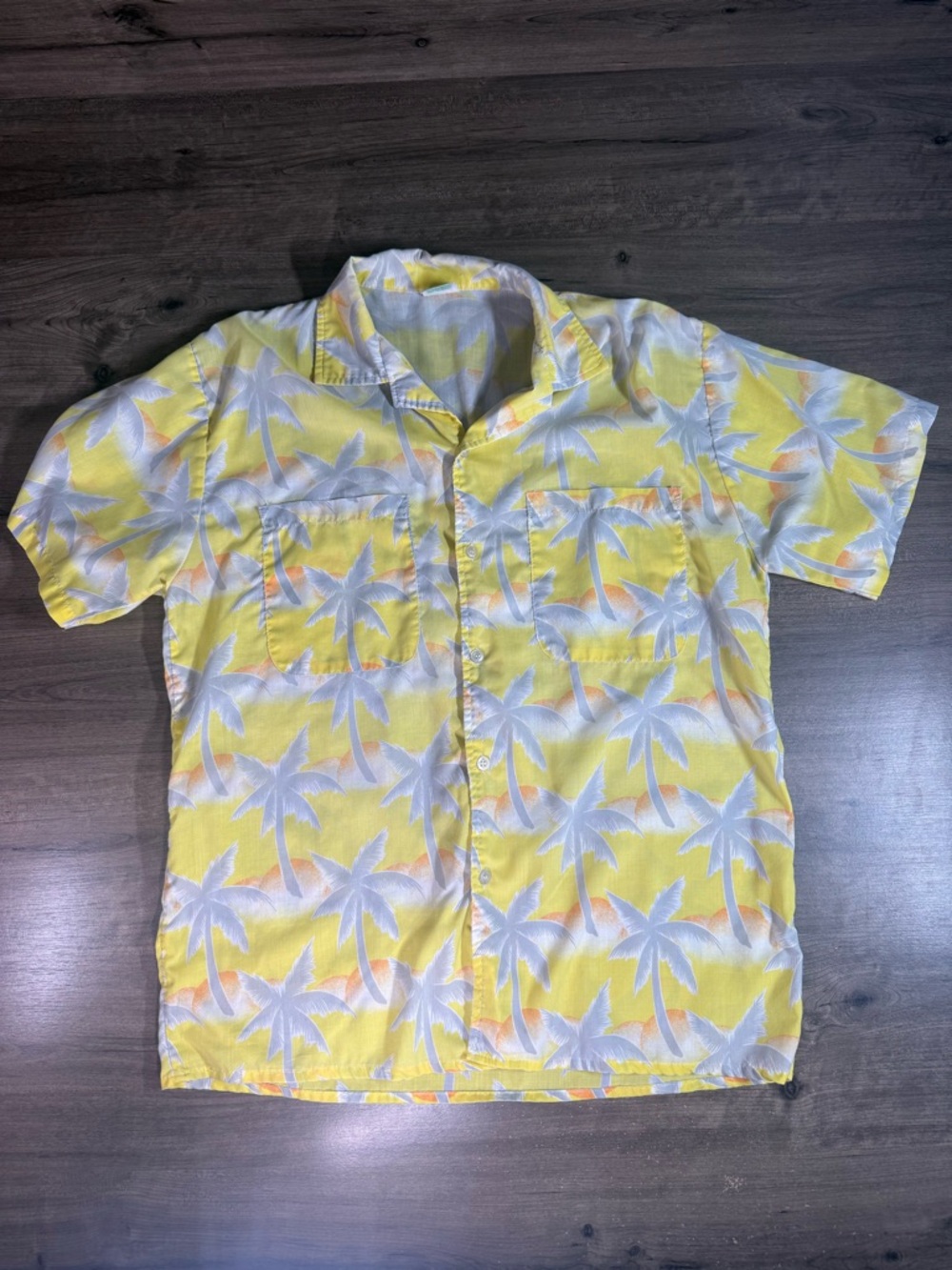 Vintage Tropicana Men’s Short Sleeve Button Down Shirt Size Large